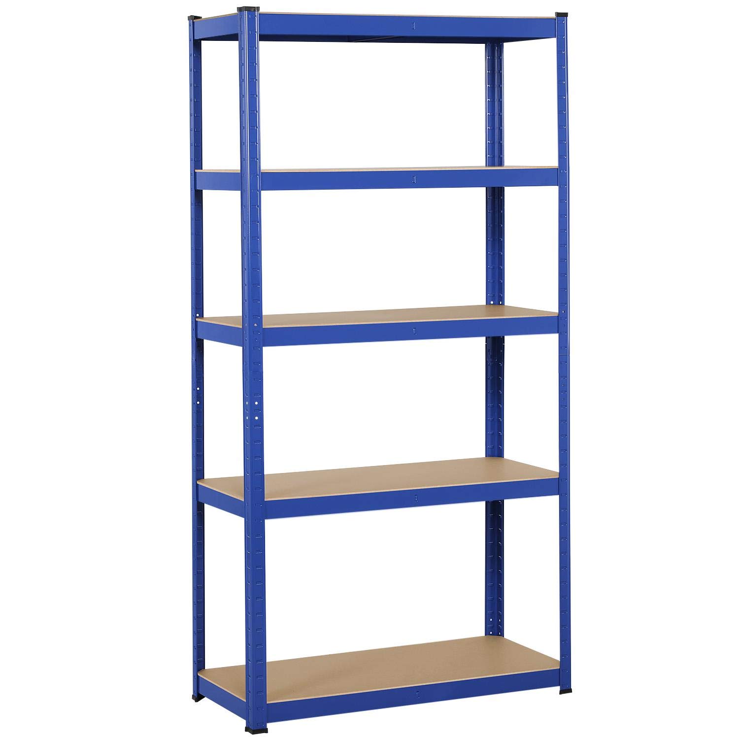 Yaheetech Garage Shelving Units - 5 Tier Heavy Duty Rack for Storage Metal Utility Shelves,180cm x 90cm x 40cm,175KG Per Shelf,Blue