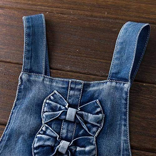 Yao Summer Little Girls Cotton Denim Bib Braces Rompers - Image 6