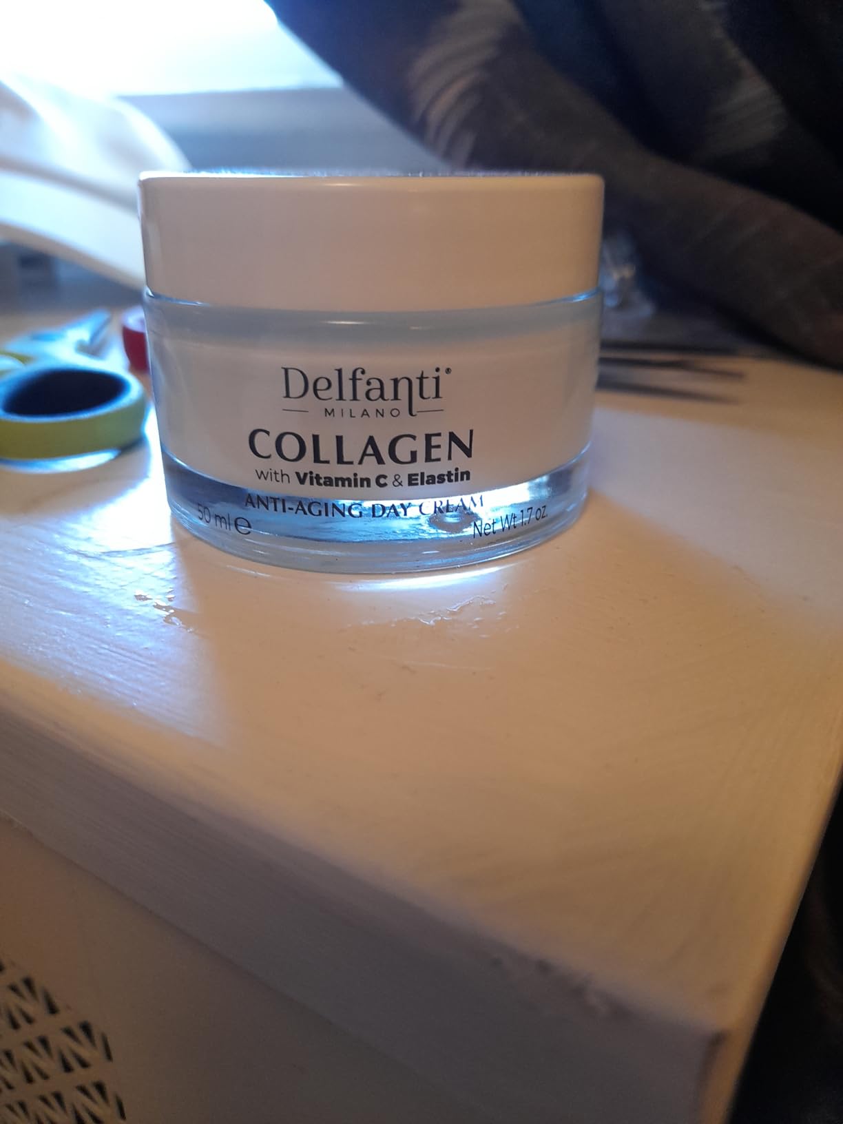 Delfanti-Milano • COLLAGEN with VITAMIN C & ELASTIN • Sculpting & Lifting • Anti-Aging Day Cream • Face and Neck Moisturizer • Made in Italy