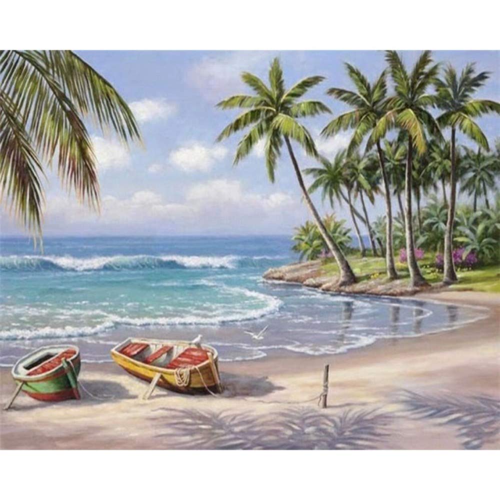 Peinture par numéros paysage marin moderne pour illuminer les murs de votre salon