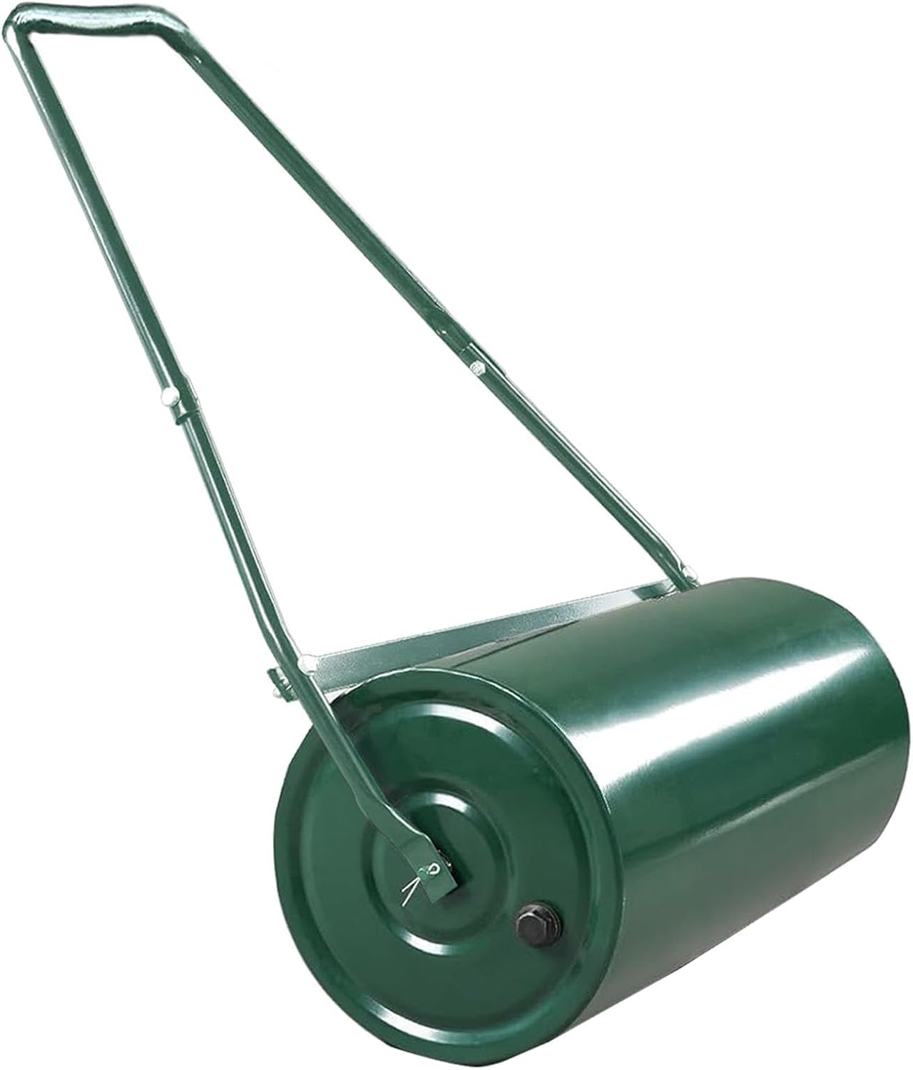 Heavy Duty Steel Lawn Roller, 9.5 Gallon Capacity – Tow-Behind Garden Drum for Yard Leveling, Seeding, Sod Installation – Water or Sand Fillable – U-Shaped Handle – 36 Liters Capacity