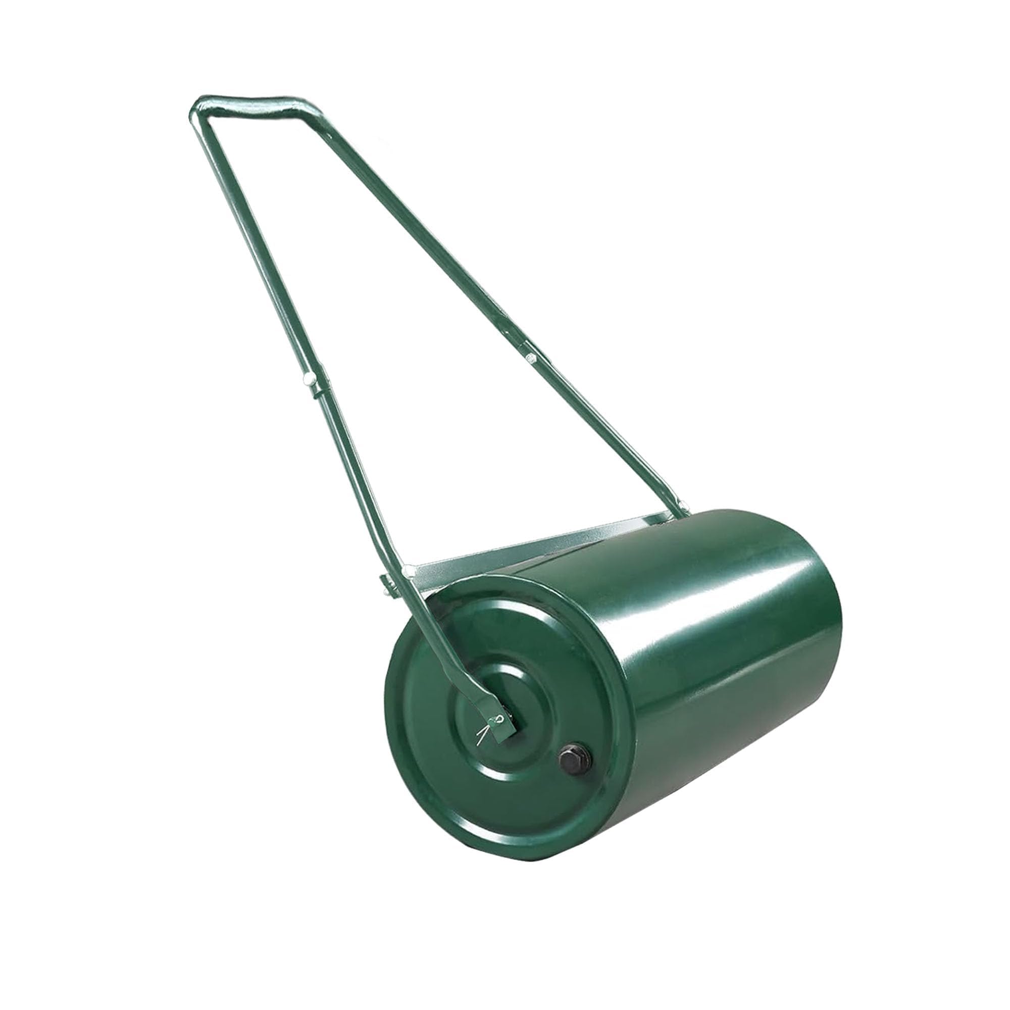 GarveeLife Rodillo de césped de 50 cm, Relleno de Arena y Agua, 40 l, ø 32 x 60 cm, Resistente Tejido de Acero, Rodillo de Fondo con Mango en U, Rodillo de césped para jardín, Granja, Parque y