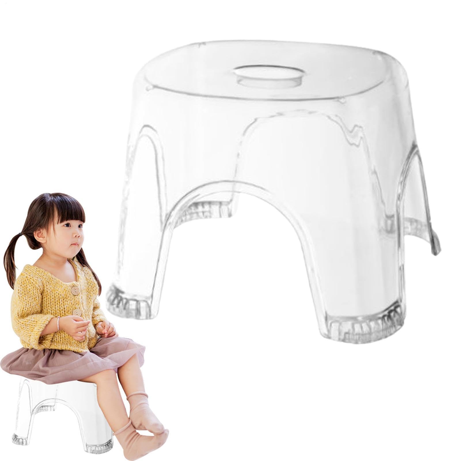 Tabouret de douche transparent antidérapant et imperméable pour salle de bain