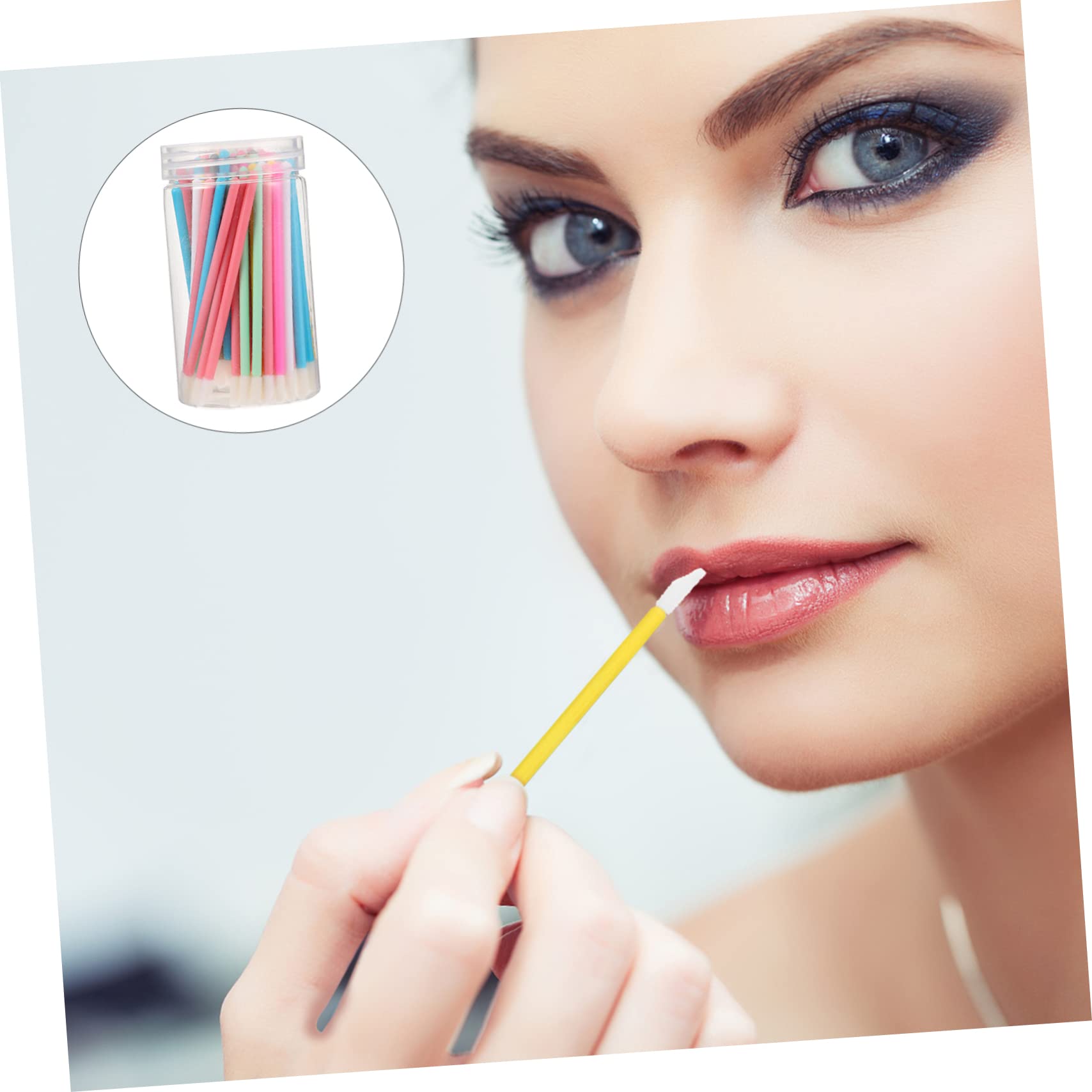 OSOLADY 100Pcs Disposable Lipstick Brushes Versatile Lip Applicators for Lip Gloss Lipstick and Concealer Essential Makeup Tool for Precise Application present for Makeup Lovers