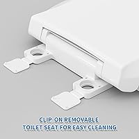 Vista 6 de Hibbent Asiento de inodoro de entrenamiento para ir al baño, asiento magnético integrado, tapa con tapa, nunca se afloja y cierra lentamente