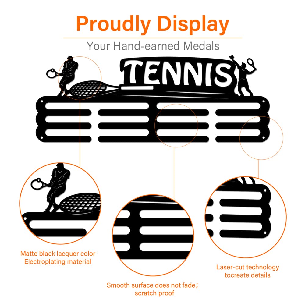 SUPERDANT Tennis Medal Hanger Display Rack Wall Mount Ribbon Holder Iron Hooks