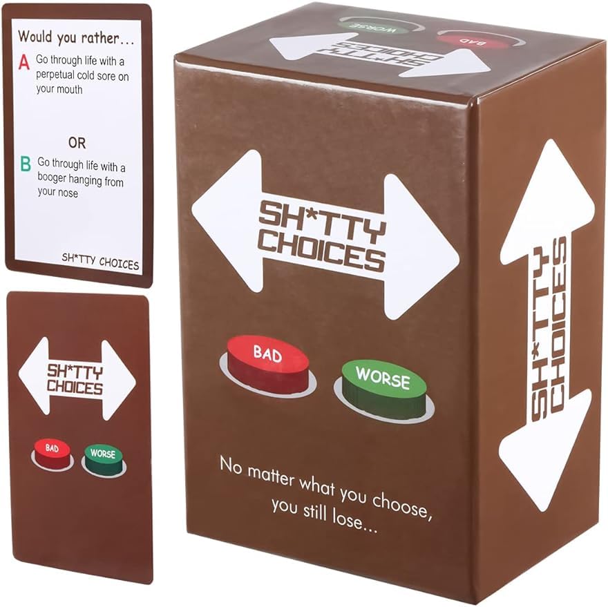 Shitty Choices Card Board Game Card Games for Adults Party Card Games for Adults and Family