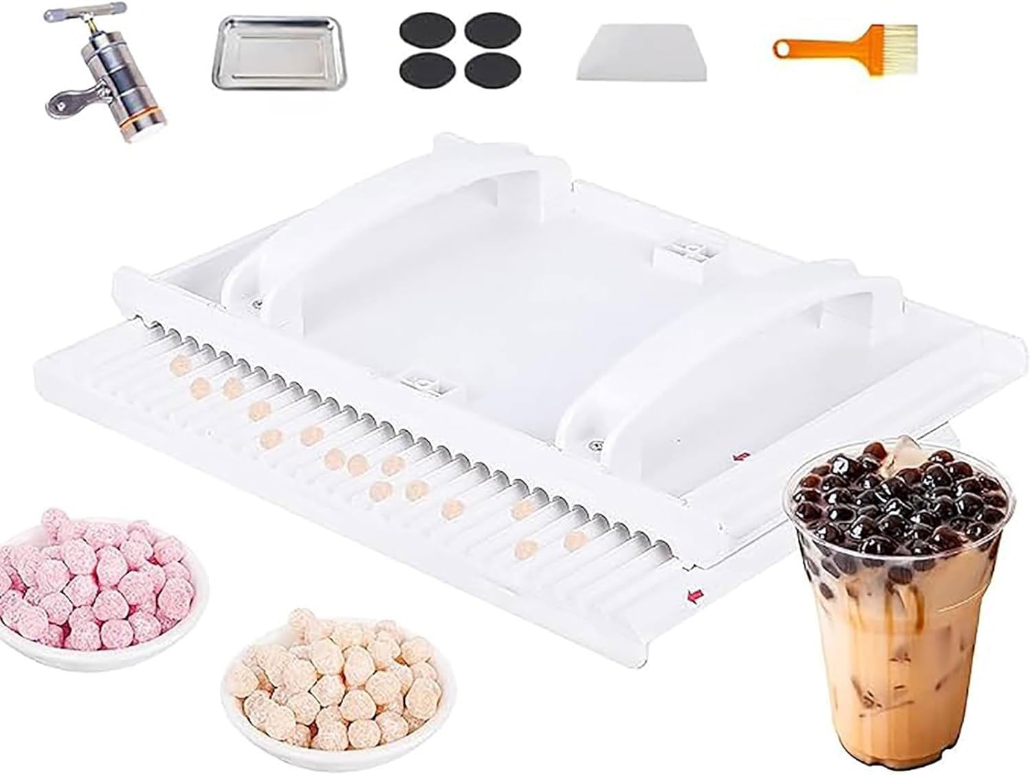 Máquina para perlas de tapioca con molde ajustable de 3-12mm para esferas perfectas