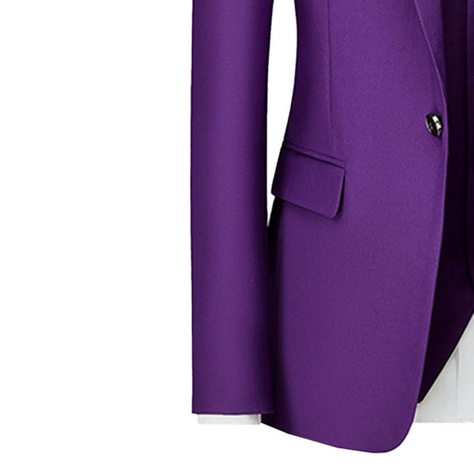 Uomo 3 pezzi Set Vestito Colore Solido Abito Business Giacca con Pantaloni Set Abito da Sfera Festa di Nozze per gli Uomini