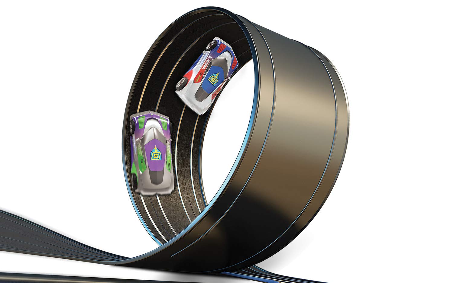 Micro Scalextric Stunt Extension Pack - Stunt Loop Accessory - Extend Your Layout by 112cm, Includes 11 Track Pieces, Micro Scalextric Accessories, Black