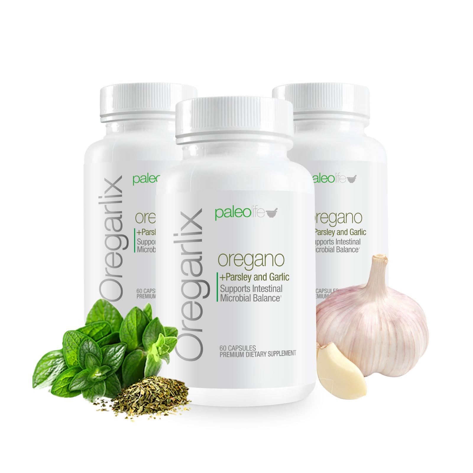 Premium Oregarlix. Gut Health Supplement. Microbial Balance with Premium Prebiotics - Help Keep Good Bacteria Healthy & Growing - 100% Natural (3-Pack)