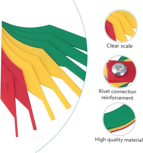 Miniatura 8 de Medidor de pastillas de freno para pastillas de freno de automóvil, herramienta de regla de grosor, conveniente y práctico para uso en el garaje en