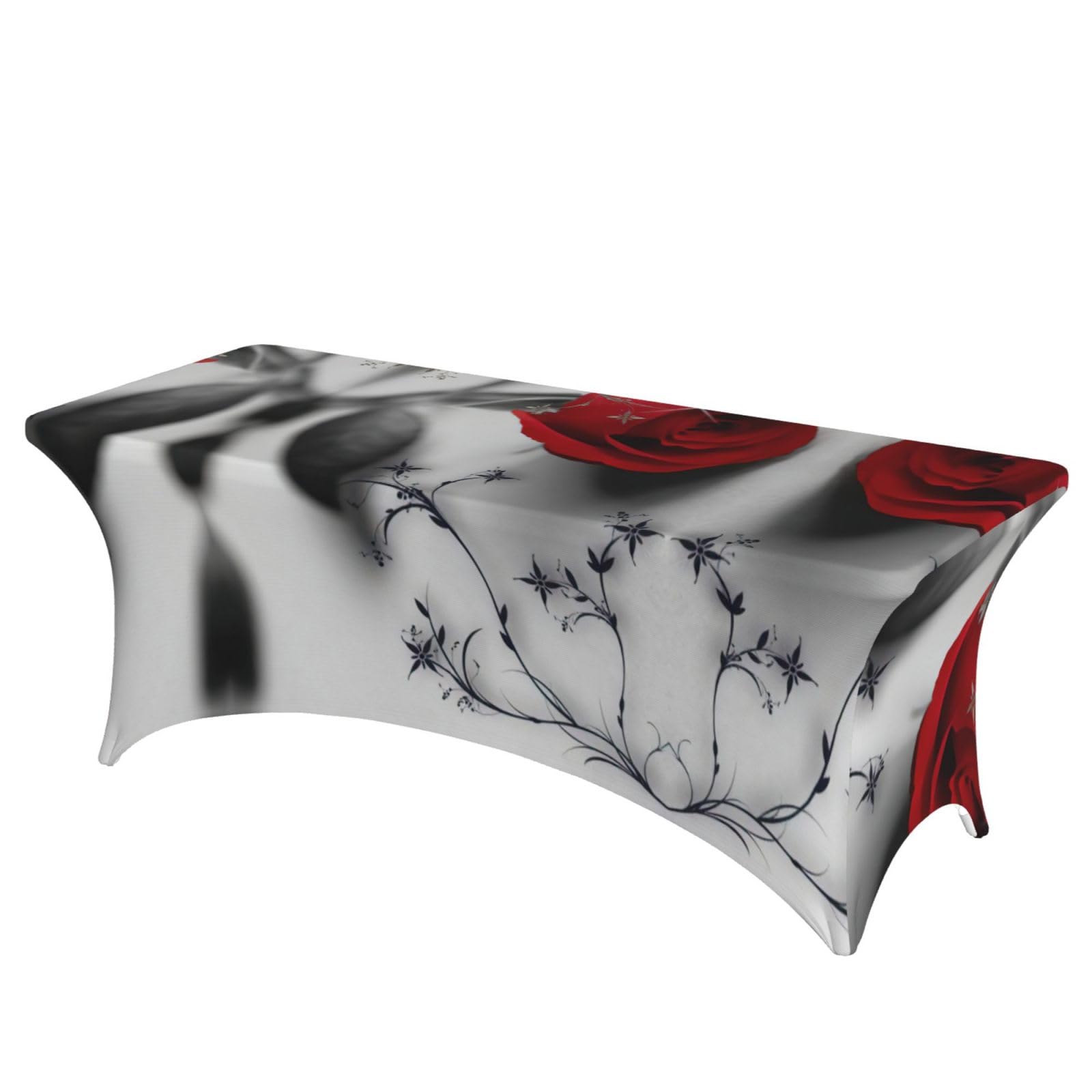 Nappe extensible rouge de table 1,8 m housse élasthanne lavable pour banquet