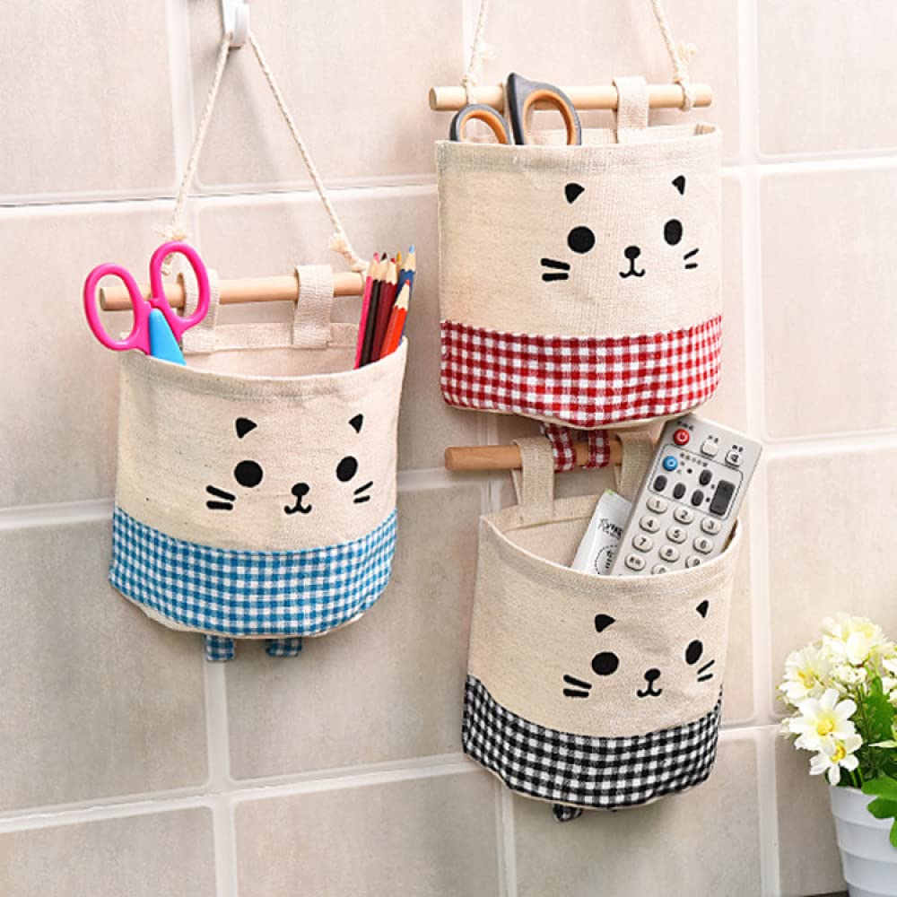 Sac De Rangement Mural, 8 Pièces Imperméable À L'eau Sur La Porte Organisateur De Placard En Tissu De Lin Organisateur De Poche Suspendu Sur Porte Organisateur Suspendu Pour Chambre Salle De Bain