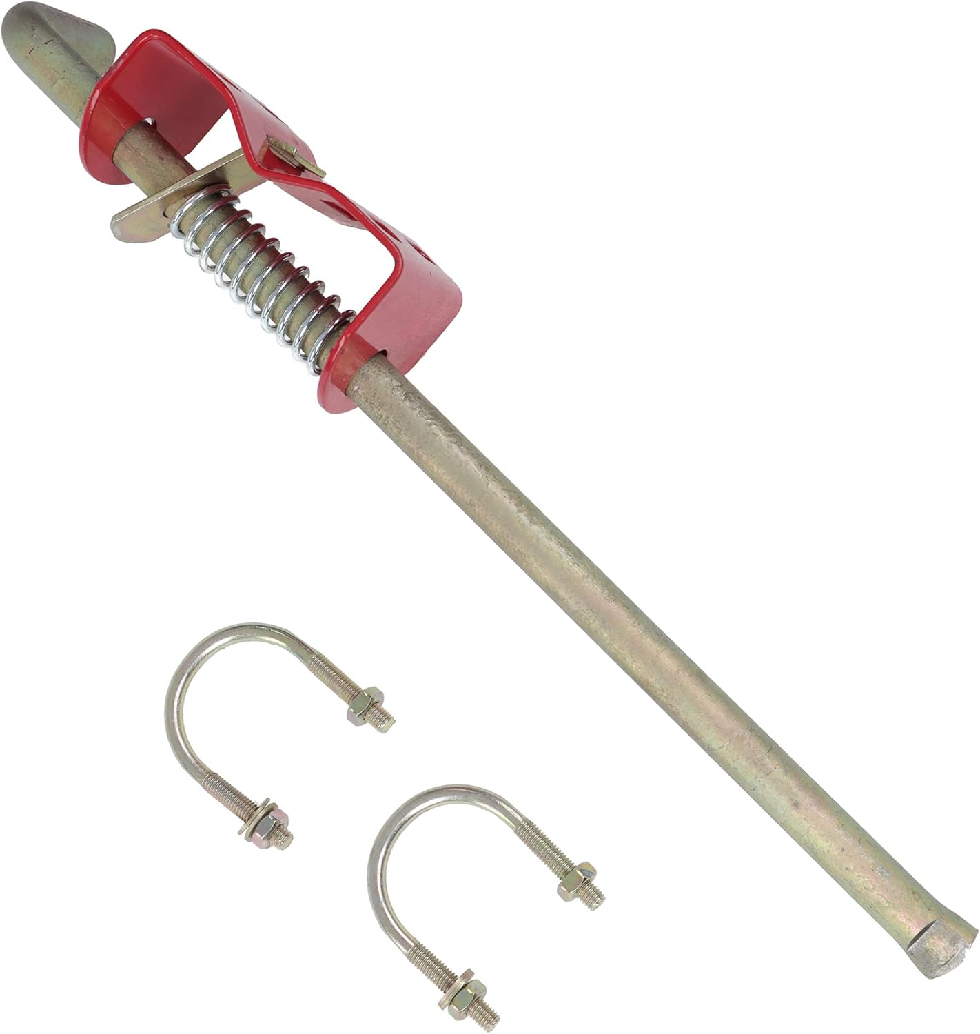 Rural365 Farm Gate Anchor Cane Bolt 18in - Farming Livestock Spring-Loaded Fence Gate Drop Rod Cattle Gate for Tube Gate
