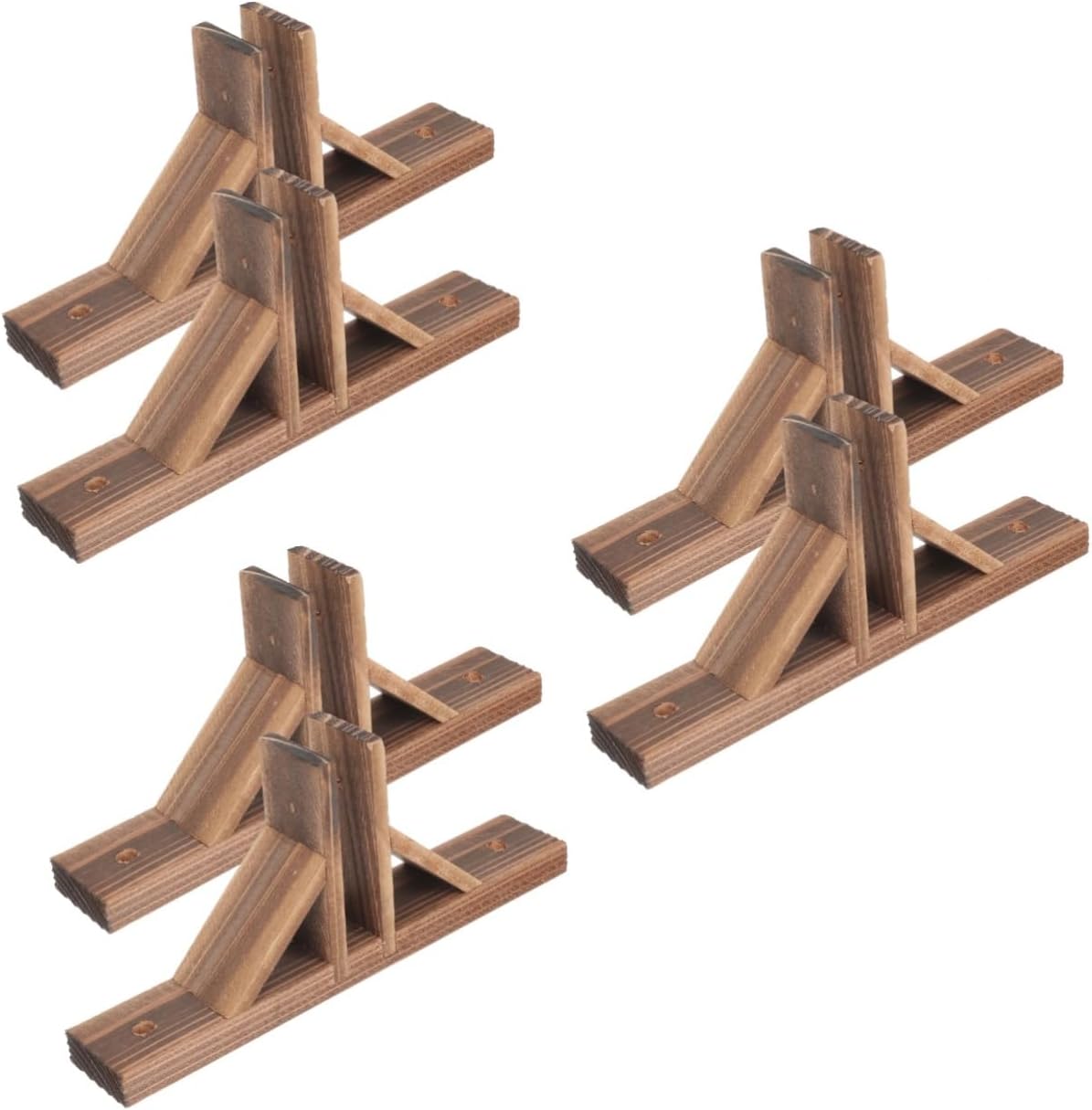 6 Pcs Garden Fence Base Freestanding Pet Gate Door Ways Stairs Accessories Standing Fence Post Base Fence Panels Base Standing Pet Panel Support Feet Outdoor Baby Wooden