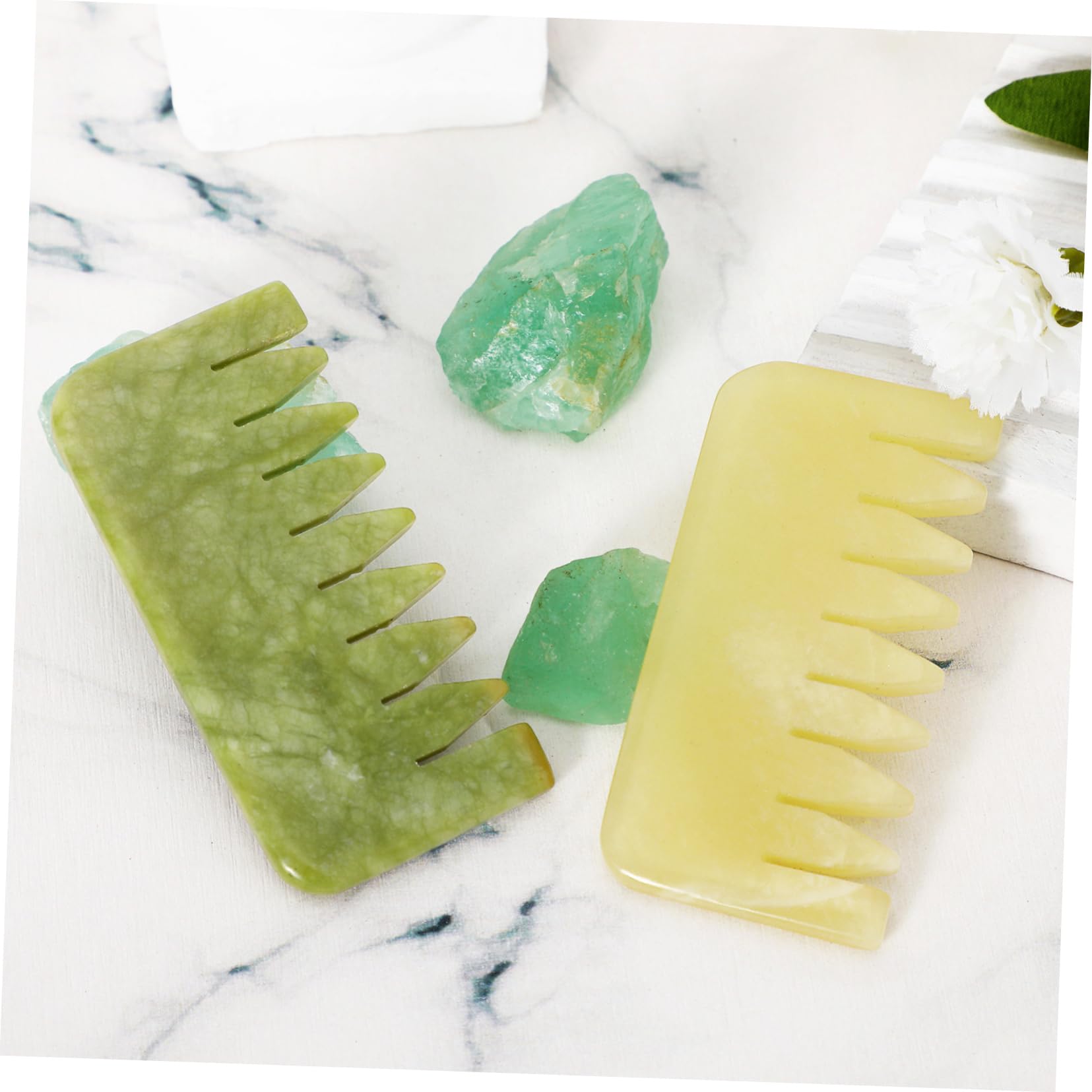 PACKOVE 2 Set Pettine Massaggiante Naturale Per Del Capelluto Strumenti Portatili Per Stimolare La Circolazione E Alleviare Anticaduta Dei Verde 2 Pezzi * 2