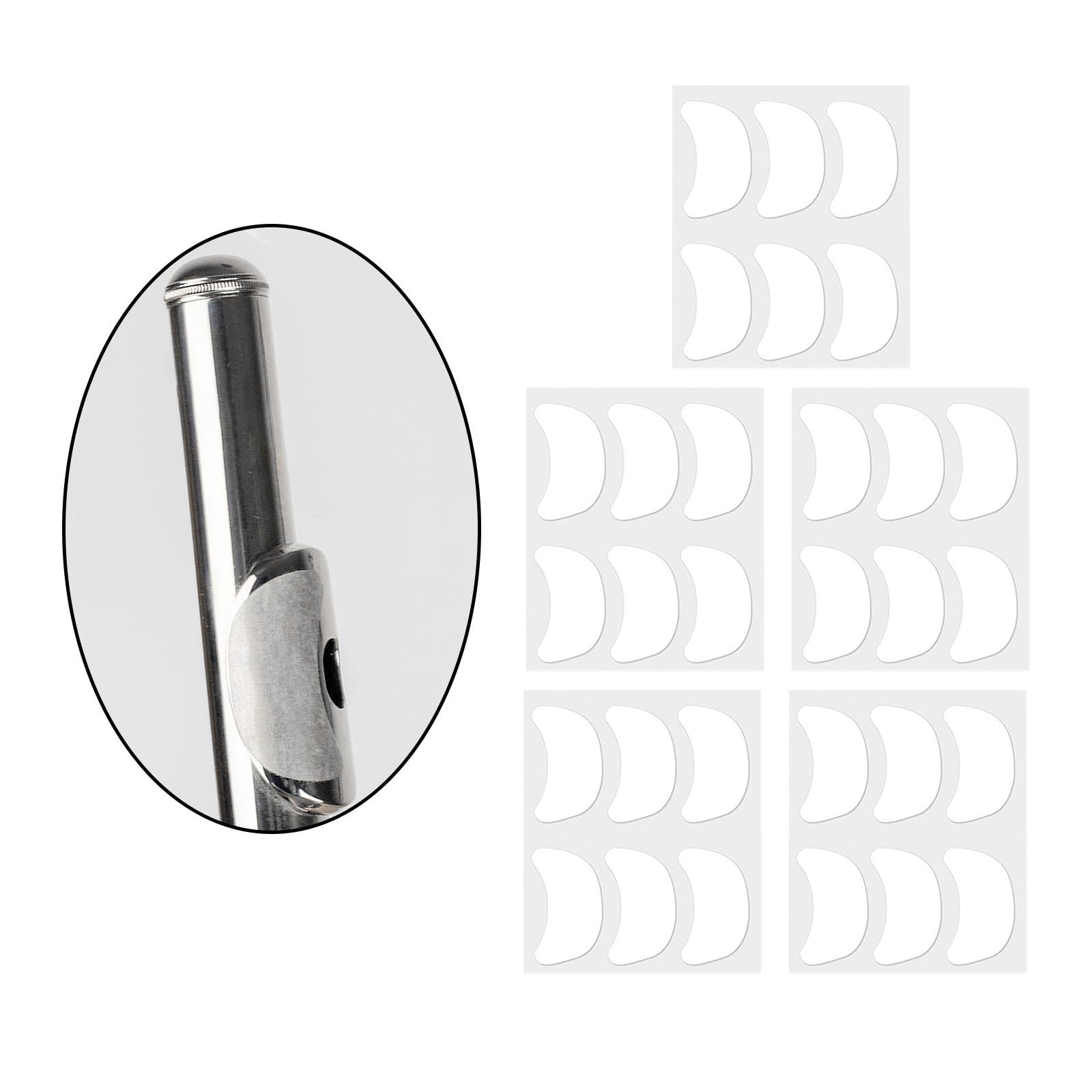 Generic 5 Pieces Flute Non Slip Lip Pad Patches Portable Practical