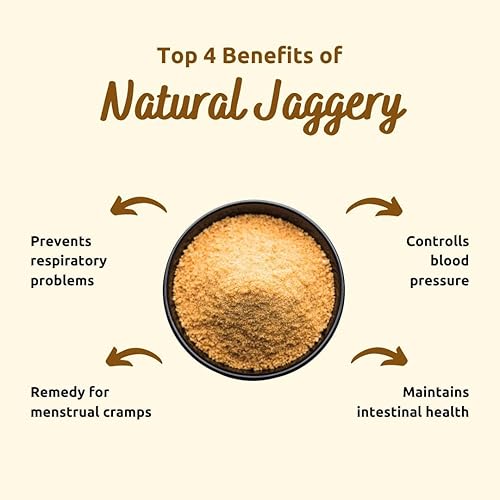 Miniatura 4 de Danodia Foods Good 4 Tea Jaggery Powder especialmente formulado, edulcorante natural, no cuajará la leche, polvo gur 2.2 lbs, marrón