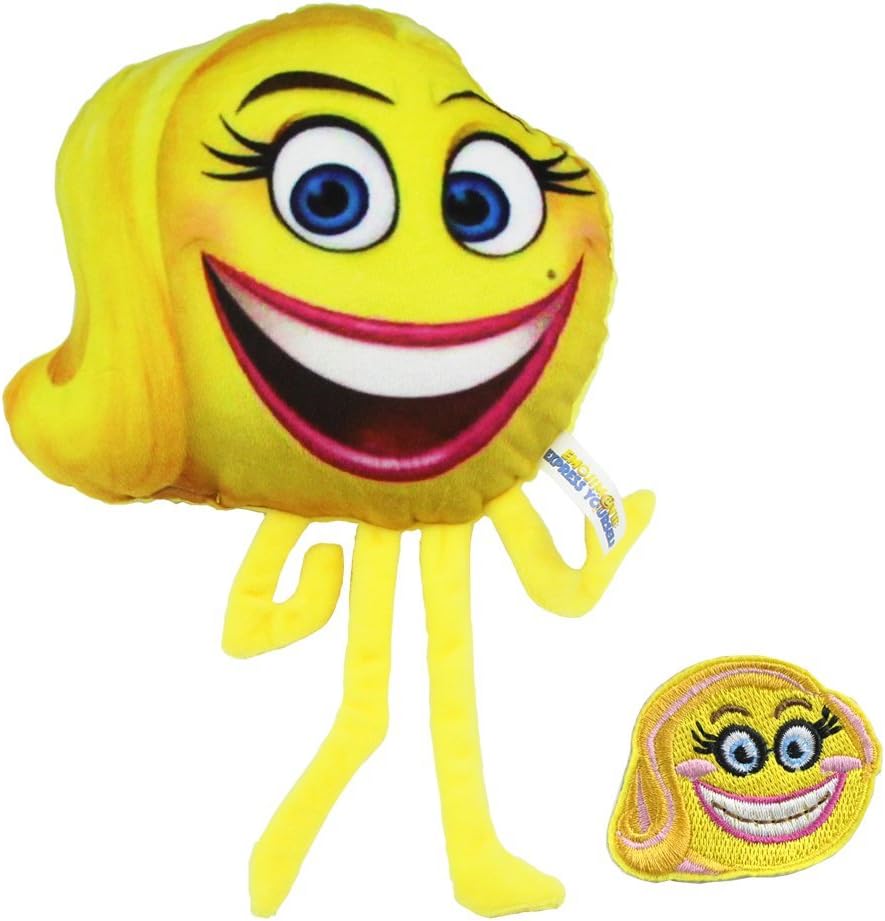 Emoji Movie Plush Doll Pillow Crazy Happy Girl Smiley Face Emotion Stuffed Toys 8 inch