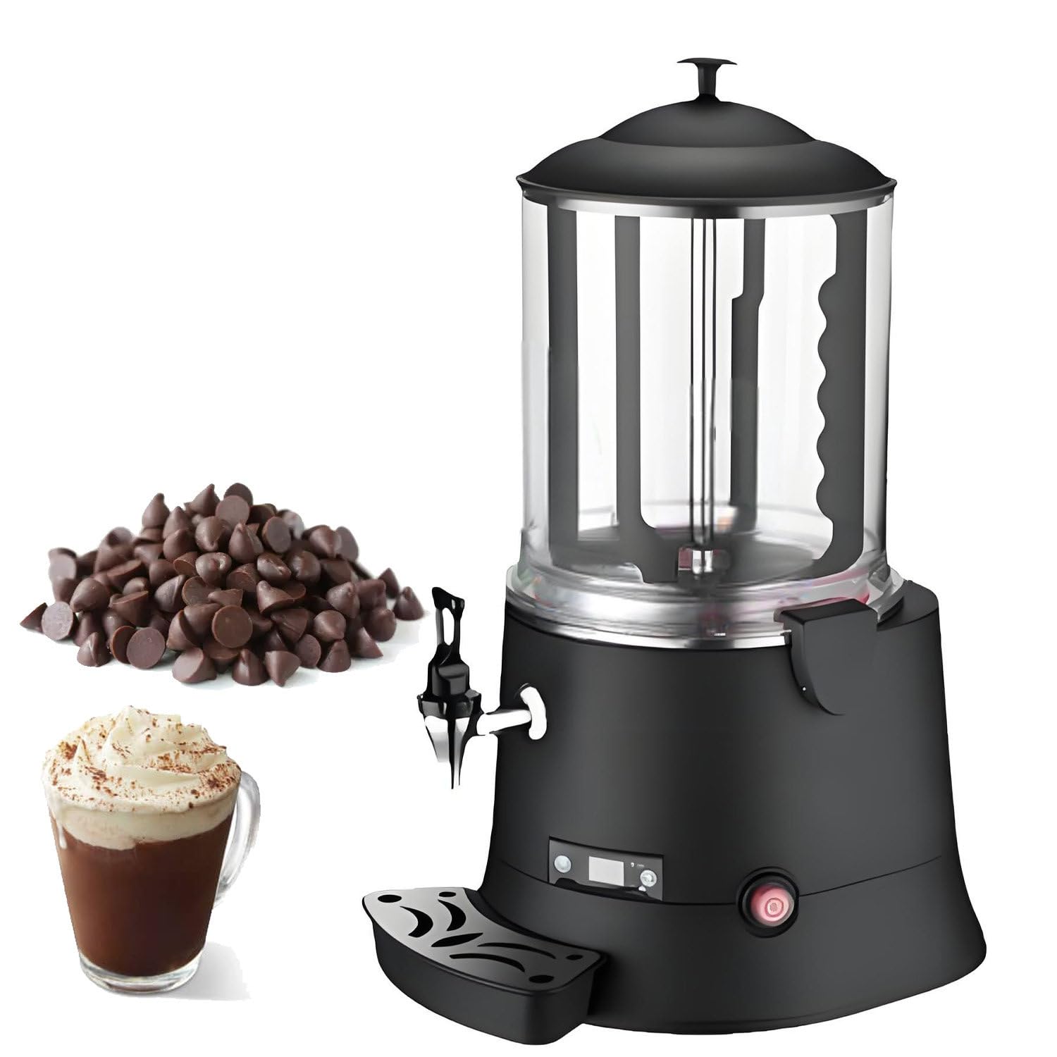 CelyToe 400W Electric Hot Cocoa Dispenser, One-Touch Control Black-10L