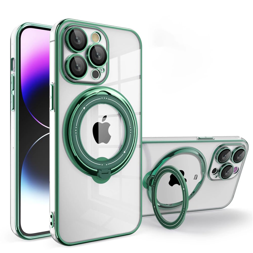 Coque iPhone 15 Pro Max compatible MagSafe transparente avec anneau - 8