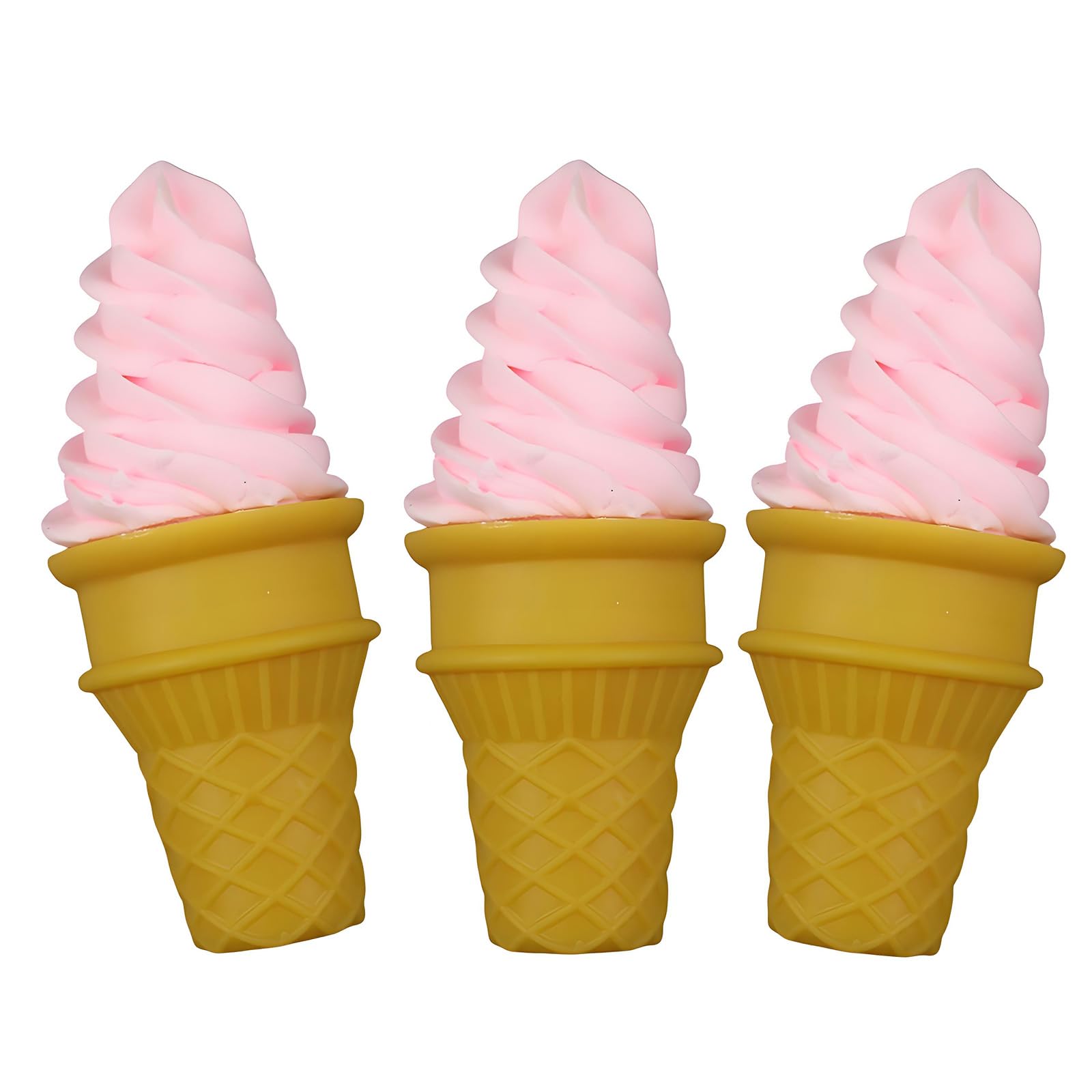 Elnwnnkc B 3Pcs Realistic Artificial Ice Cream Models Simulation Dessert Toy For Irthday Wedding Decoration And Display Simulation Ice Milk Model