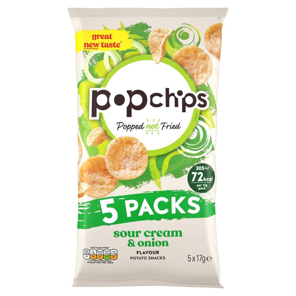 Sour Cream & Onion Multipack Crisps, 5 x 23g (Pack of 5)