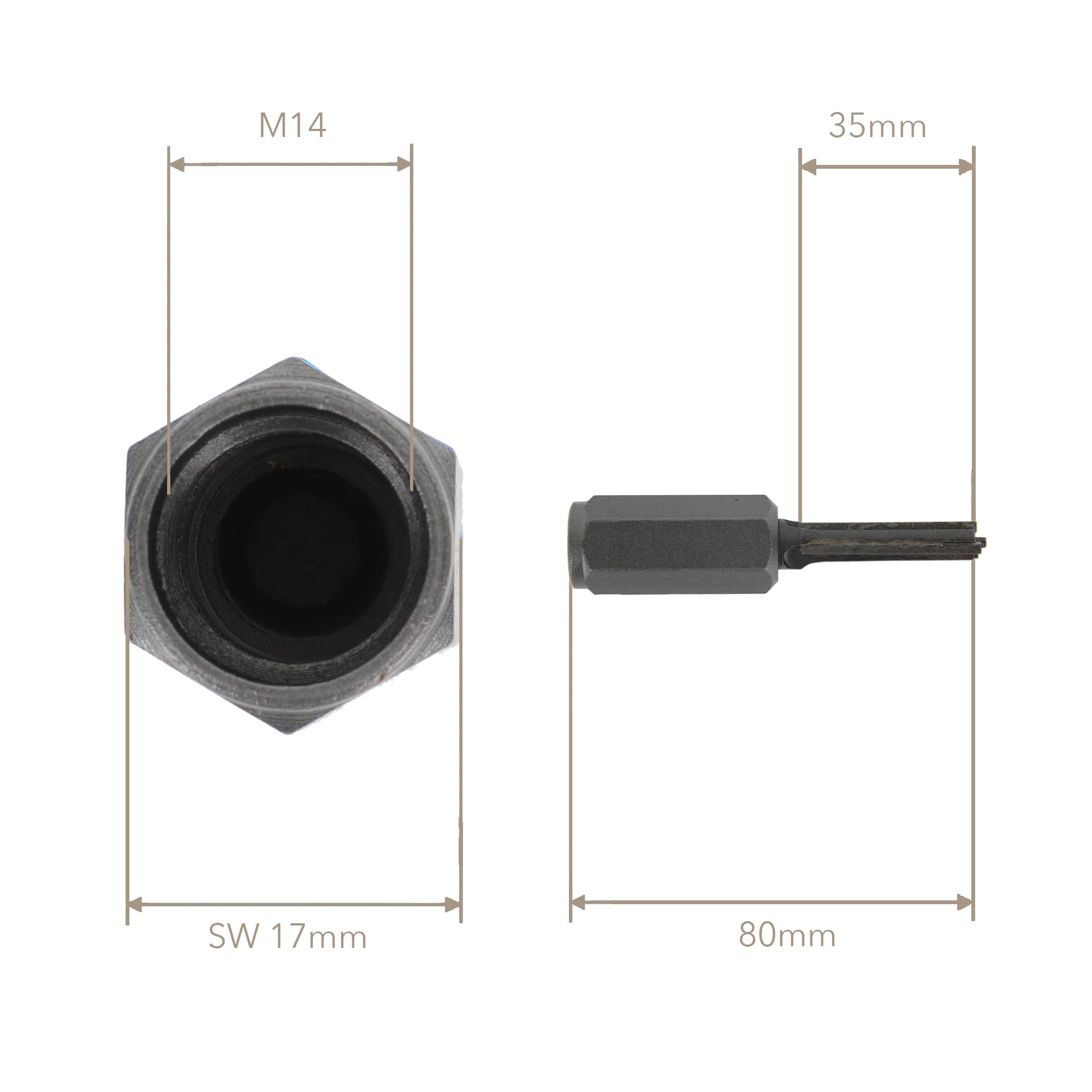 PRODIAMANT Fraise à joints en métal dur 8 mm Longueur de coupe 35 mm pour meuleuse d'angle, fraise à mortier avec filetage M14