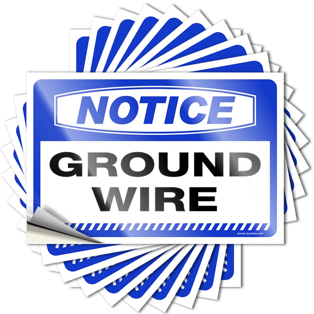 Sarcastic for Adult Sticker Race Car - Wall Art 3D Notice Ground Wire: Fade Resistant Funny Signs Home Bar(6X9CM-10Pcs)