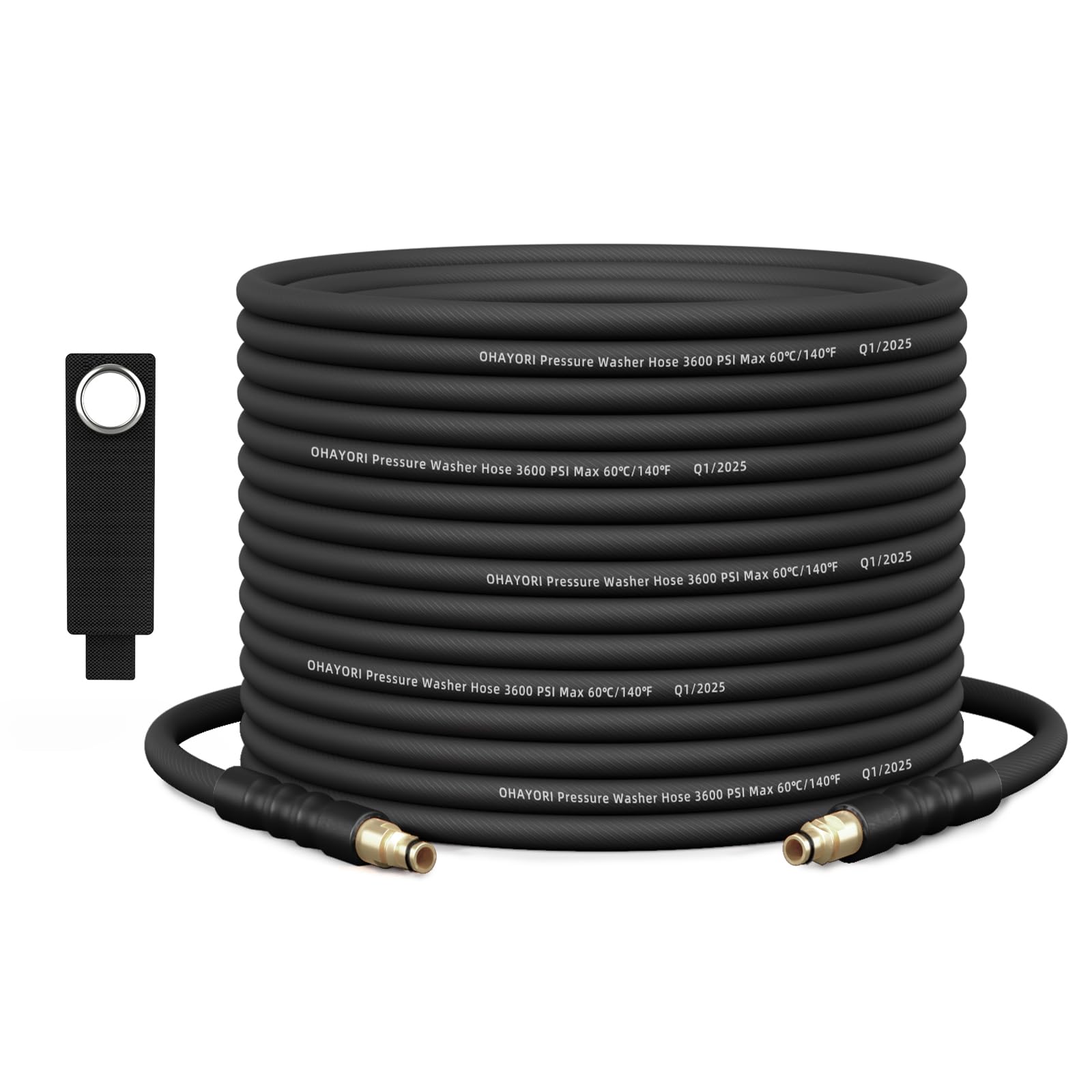 OHAYORI 10M Manguera Flexible de Alta Presión para Hidrolimpiadora Kärcher K2 K3 K4 K5 K6 K7, 220 Bar, Repuesto Resistente Desgaste, Accesorios Extensión Conexión Rápida Tipo Click para Lavado Coches