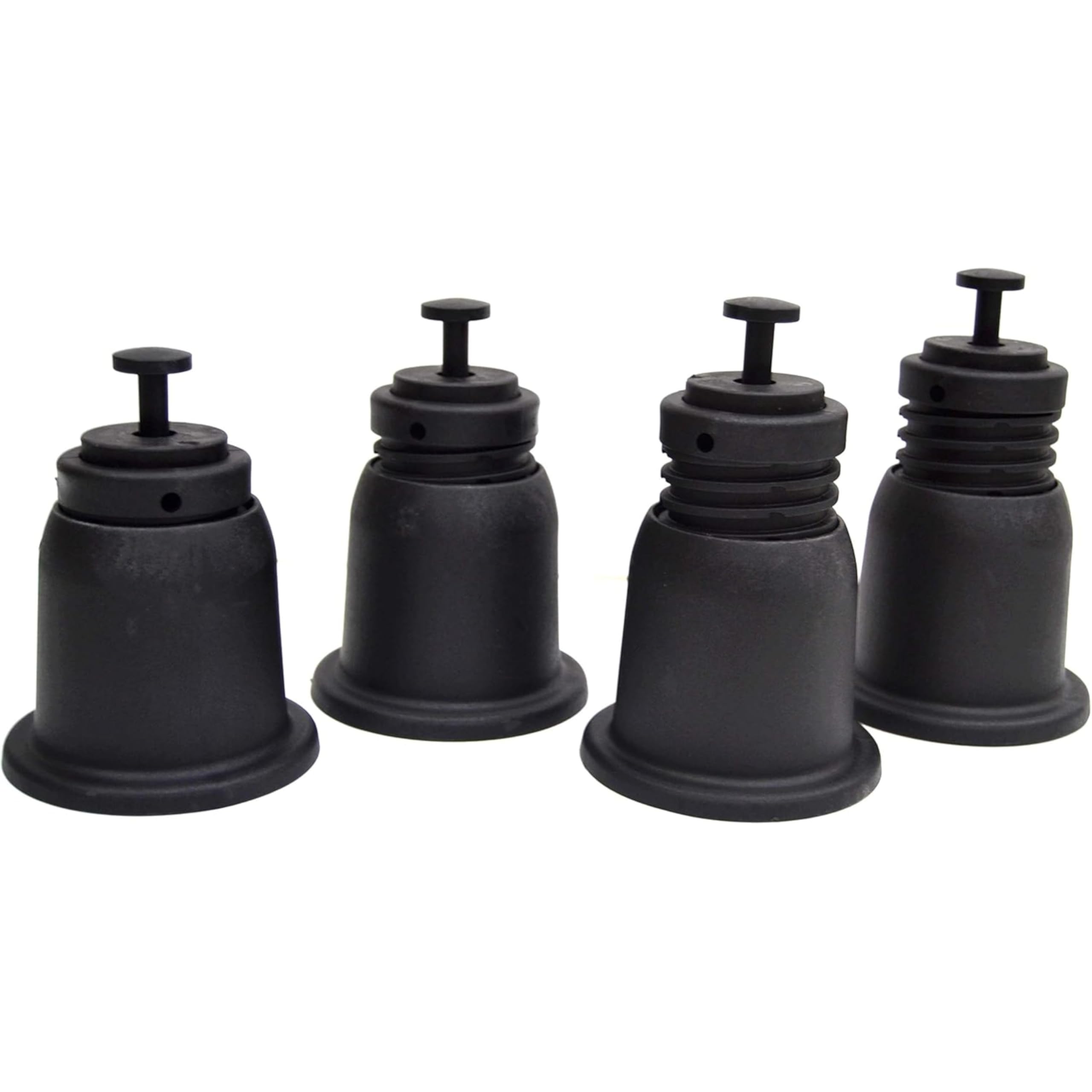 3S SuperSamastore Supporti a Pavimento Regolabili in Altezza da 10 a 13 Cm, Piedini Antivibranti per Appoggio a Terra di Unità Esterna Climatizzatore, Nero, Set da 4
