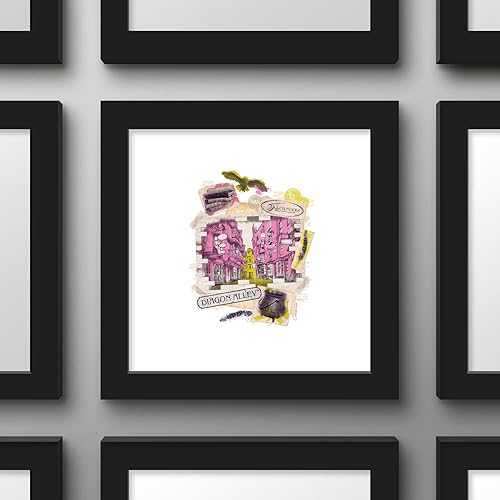 Miniatura 2 de Trends International Gallery Pops Harry Potter - Póster de pared de Diagon Alley, 12 x 12 pulgadas, versión enmarcada en negro