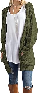 Sponsored Ad - Traleubie Women's Open Front Long Sleeve Boho Boyfriend Knit Chunky Cardigan Sweater