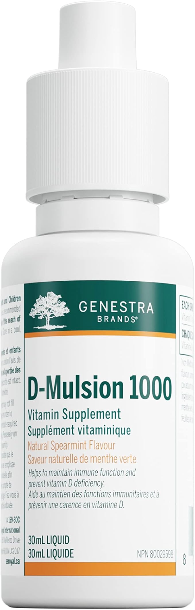 Genestra Brands DMulsion 1000 IU Liquid Vitamin D3 For Healthy Bones & Teeth Immune