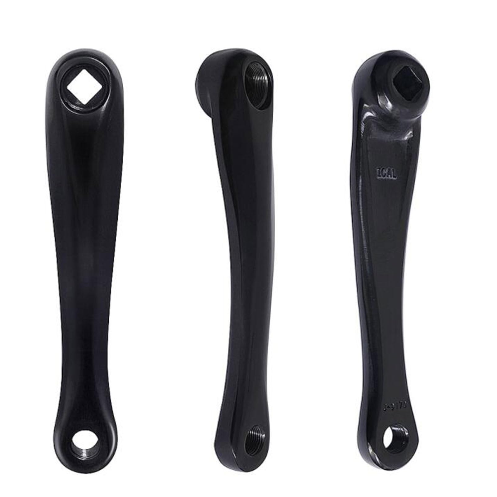 FFYUTING 170 mm fietscrankset, aluminiumlegering 44T vierkant gat gebogen schacht getande schijf geschikt voor de meeste fietsen met enkele snelheid fiets crank set