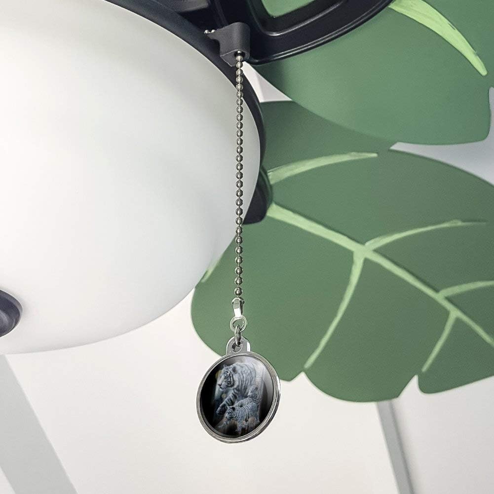 GRAPHICS & MORE White Bengal Tigers Ceiling Fan and Light Pull Chain