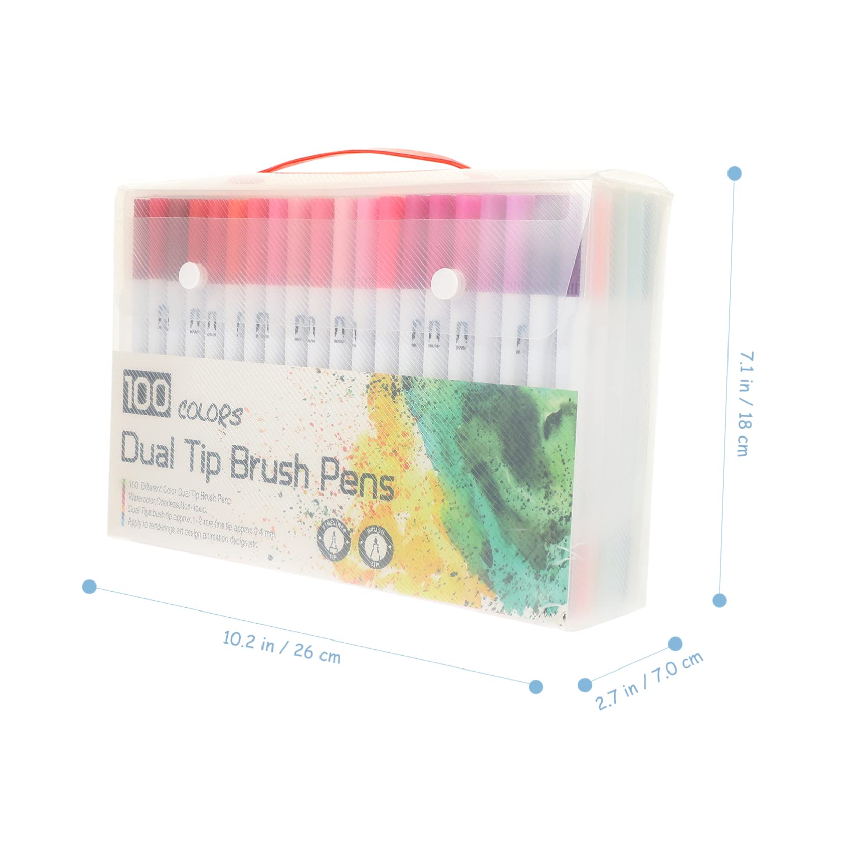 DOITOOL 100stücke Kunstpinselmarker Mit Feiner Spitze Pinselspitze Farbstiftmarker Zum Malen Von Büchern Schreiben Planen Von Kunstprojekten Malzubehör Kompakt Und Tragbar
