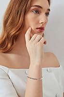 Vista 5 de WOWORAMA Pulseras deslizantes ajustables para mujer, pulsera de amistad para mujer, pulsera bolo de oro, oro blanco, oro rosa