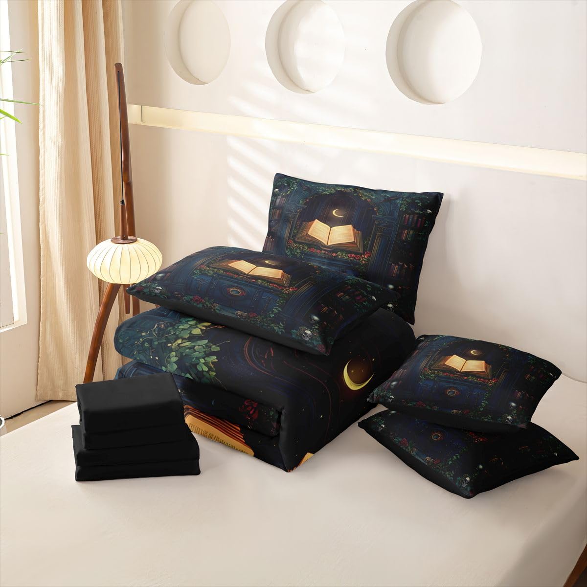 Homewish Vintage Buch Bettwäsche 135x200 7teilig