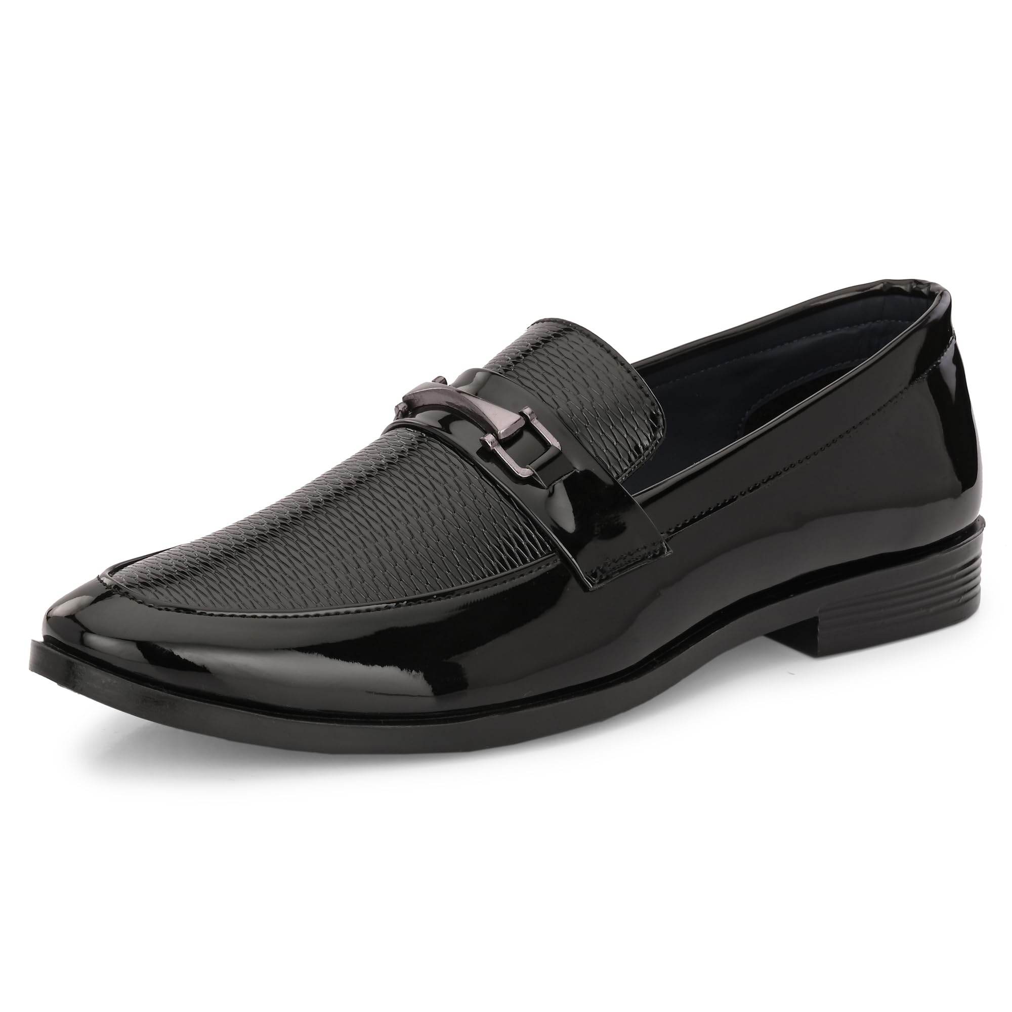 CentrinoSlip-On Men's Formal Shoe | Stylish with Soft Cushioned Insole | Trendy Non Lace-Up Design | Perfect for Formal Wear (9706)