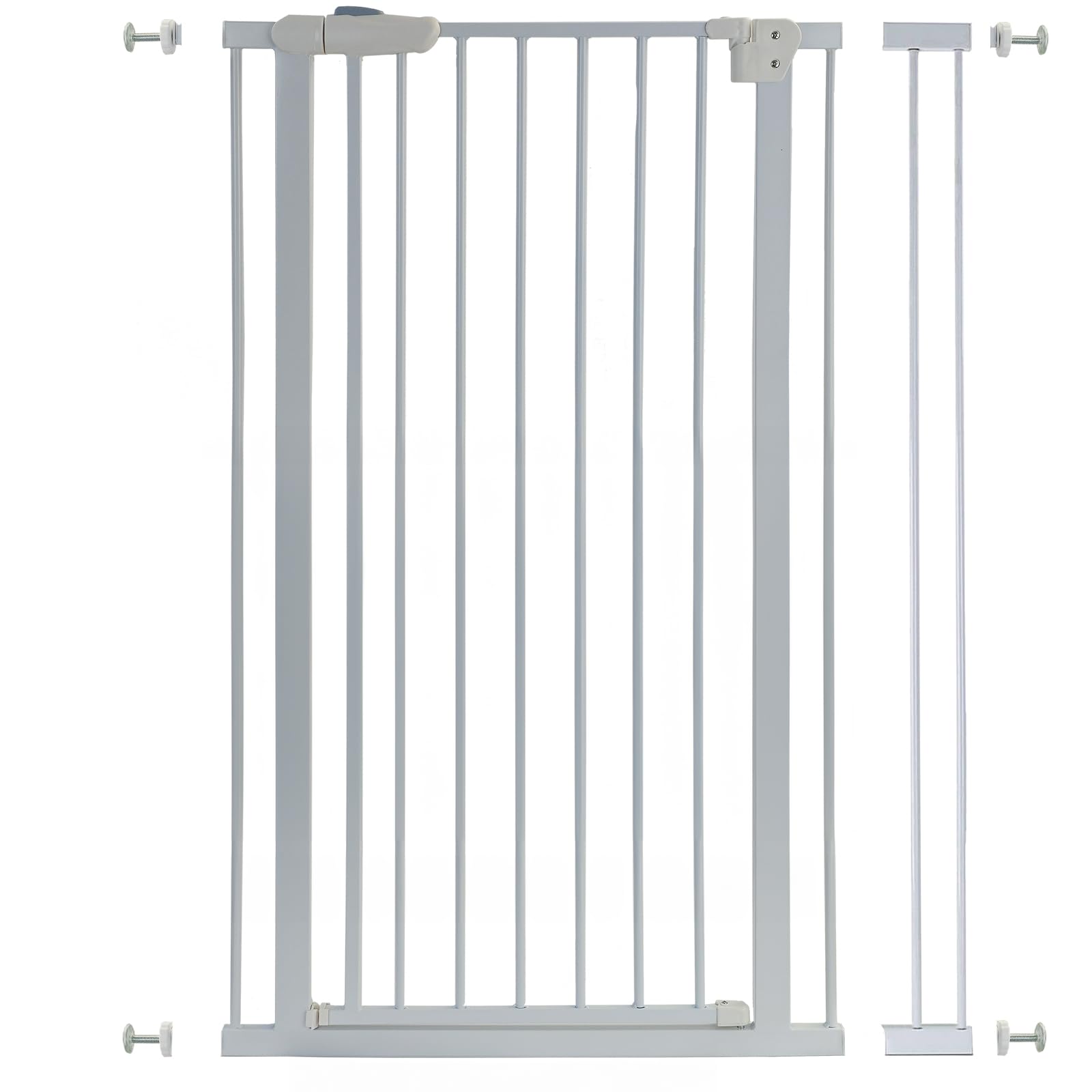 Absperrgitter Treppenschutzgitter Metall weiß verstellbar 83-96cm 120cm hoch