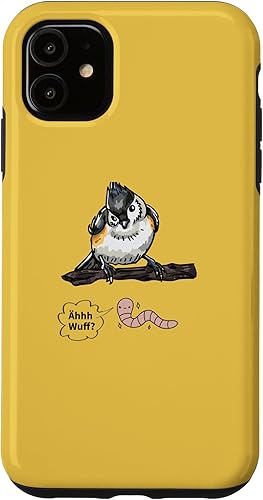 Miniatura 10 de iPhone XR Vogel und Wurm Äh Wuff Funny Animal Motifs Bird Gifts Case