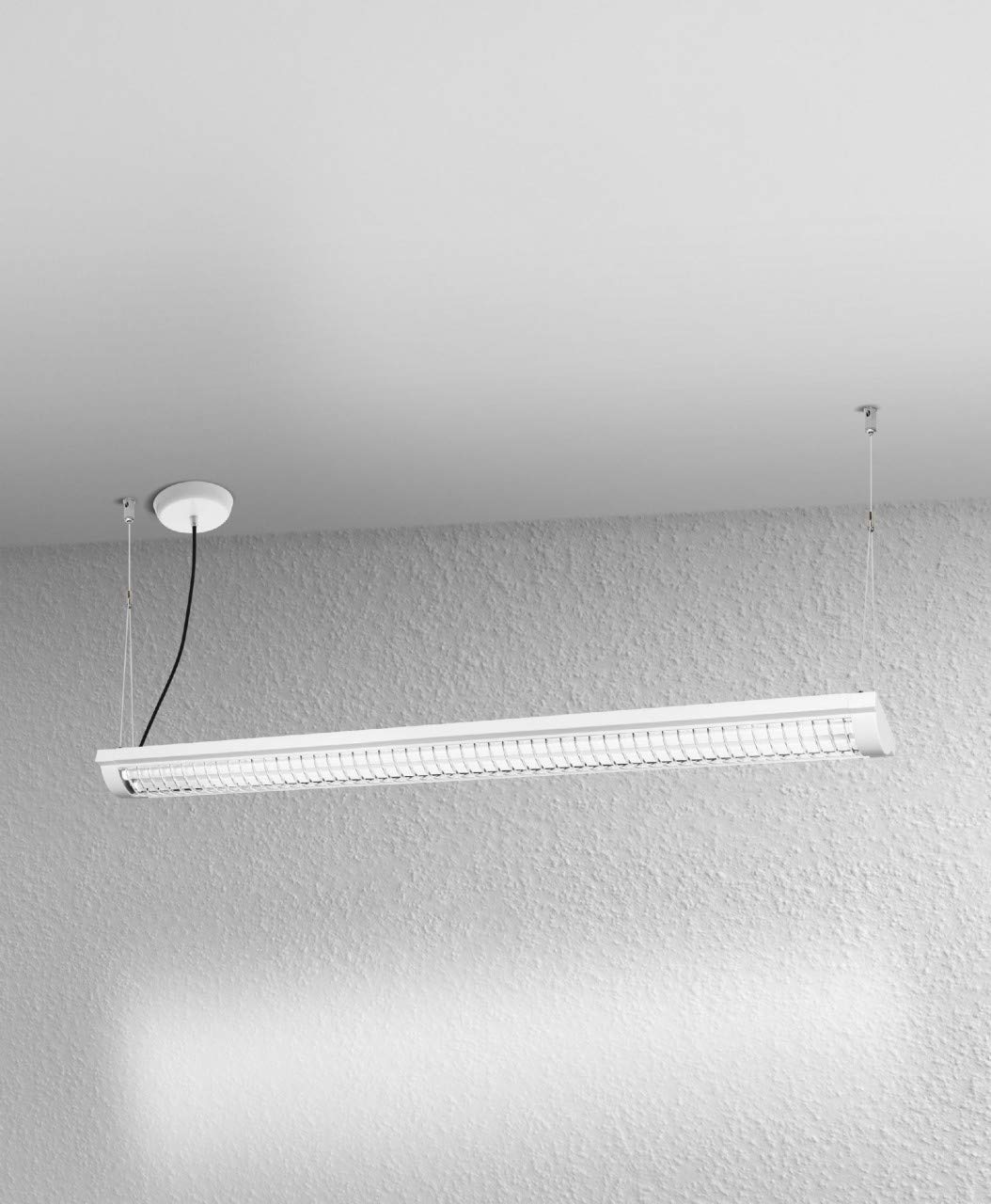 Ledvance LED Büro-Lichtleiste, Leuchte für Innenanwendungen, Klick-Dim über Wandschalter, Länge: 120 cm, LED Office Line Grid 4060000000000 Weiß