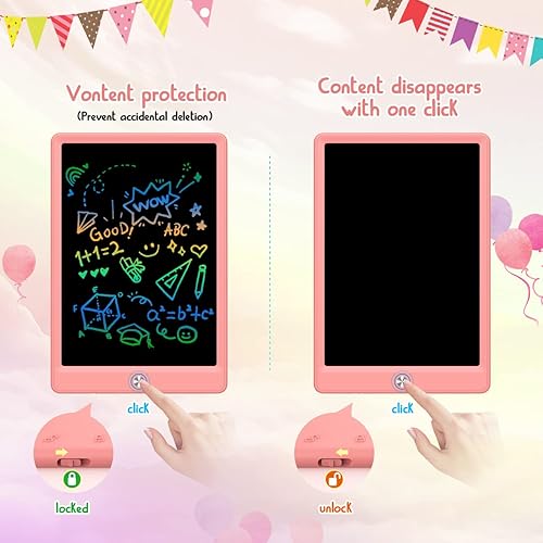 Vista 18 de Tableta de escritura LCD, tablero de dibujo colorido de 12.5 pulgadas, tableta de dibujo electrónica, almohadillas de dibujo, regalos de viaje