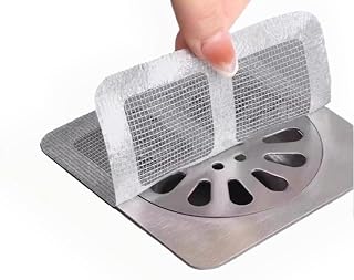 100 Pcs Disposable Shower Drain Hair Catcher,Disposable Hair Catcher Shower Drain,Disposable Drain Covers 4 inch X 4 inch, Hair Catcher, Suitable for Bathroom, Kitchen Sinks
