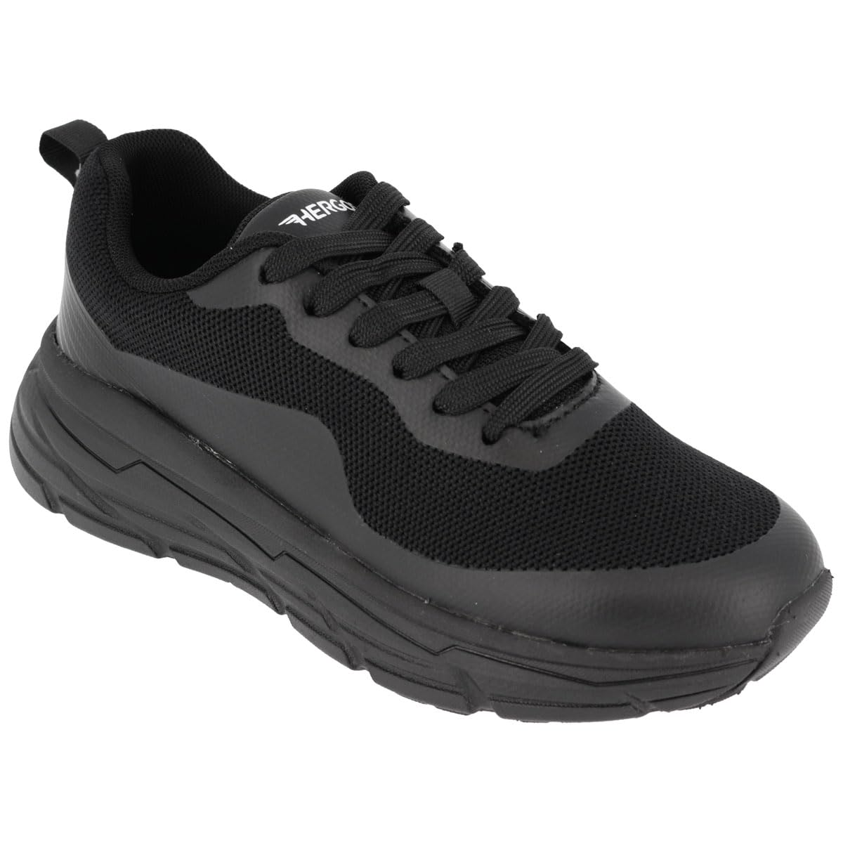 Hergos H3820 - Sneaker Leggera, Morbido Tessuto, Suola Flessibile Antiscivolo e Soletta Estraibile - Tessuto Nero