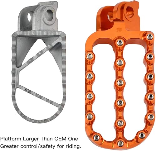 Miniatura 4 de NICECNC Estriberas de motocicleta estilo rally compatibles con KTM 690 EnduroR SMCR 2008-2023,950 990 1050 1090 1190 1290 AdventureRST, forjadas de