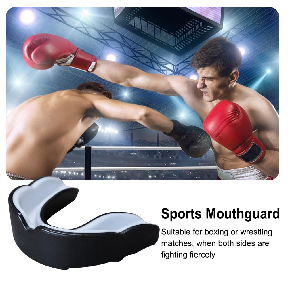 Protector Bucal MMA Artes Marciales Protector Bucal Deportes de Combate Protector Bucal Deportivo fora Fútbol Lucha Hockey Lacrosse Boxeo fora Deportes de Combate de Contacto (Negro B