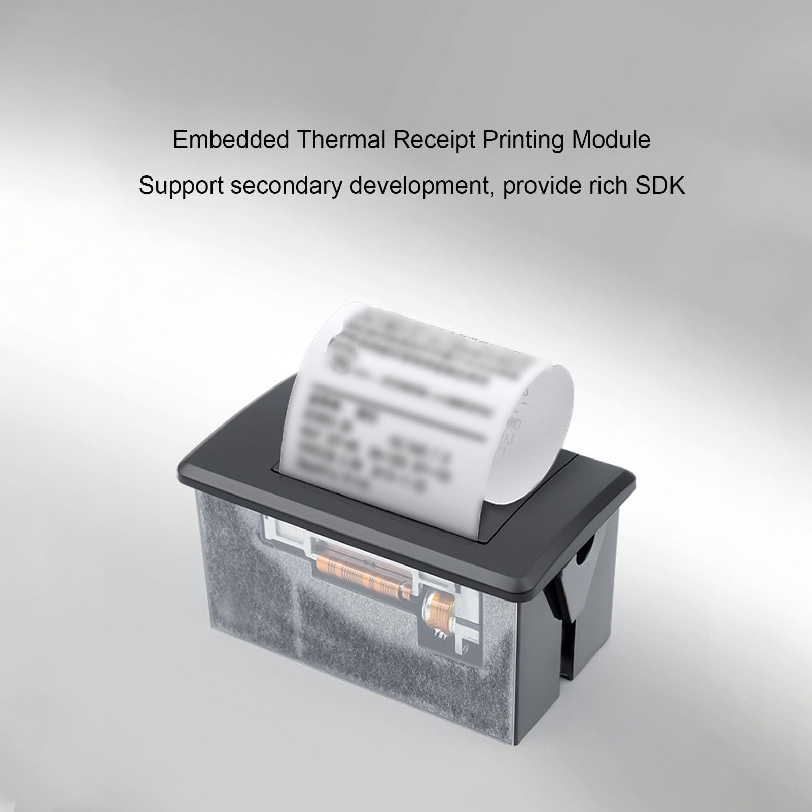 Termiczna drukarka pokwitowań SustVita 90 mm/s 58 mm z zestawem poleceń ESC/POS, wbudowanym modułem drukarki termicznej do urządzeń przemysłowych i zastosowań kioskowych